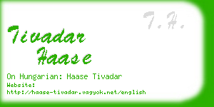 tivadar haase business card